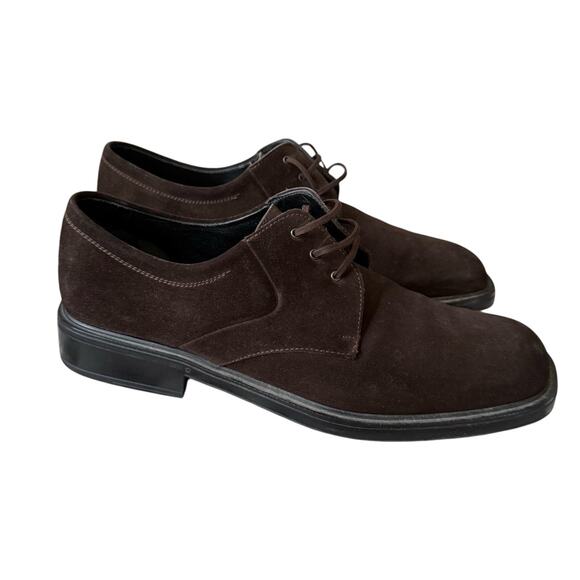 Salvatore Ferragamo Brown Suede Leather Oxford Shoes Men’s 8.5
